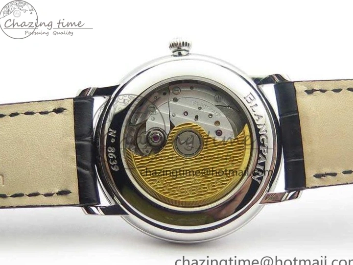 0326 Villeret 6651 SS ZF 1:1 Best Edition White Dial On Black Leather Strap A Practical 8098